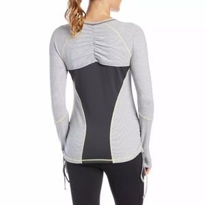 LUCY TECH Ruched Mesh pullover shirt size Small